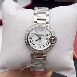 Copy Ballon Bleu Cartier 28mm Stainless Steel Watch Swiss Quality