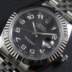 Replica Rolex Datejust II SS Black Dial Arabic Markers Mens Watch 40mm