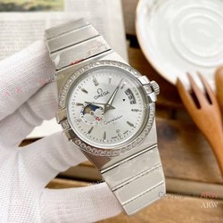 Copy Omega Constellation Moonphase Watch Stainless Steel 39mm