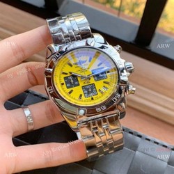 Best Quality Copy Breitling Chronomat 01 Watches Yellow Dial 43mm