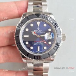 New Replica ROLEX Yacht-Master watch  SS Black Bezel Blue Dial 40mm Watch
