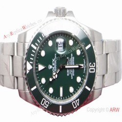 High Quality Replica Rolex Hulk Submariner Watch  Green Dial / Green Ceramic Bezel 16610LV