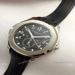 High Quality Patek Philippe Replica Watches  Aquanaut Travel Time Watch  Black Face