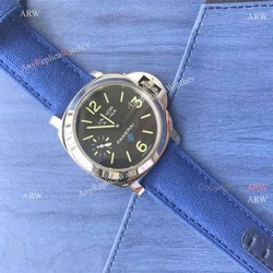 Panerai PAM 777 Watch  Panerai Luminor Marina Blue OP Logo W Blue Canvas Strap