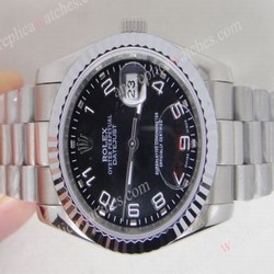 Rolex President SS Datejust Black Arabic 36mm Men watch  Low Price
