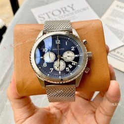 Vintage Style Breitling Premier Replica Watch Stainless Steel
