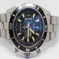 New Modle Breitling Superocean Chronograph SS Black Men Watch