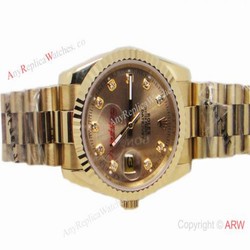 Yellow Gold Rolex Datejust Watch / President Band / Gold diamond for men or Ladies Replica Rolex