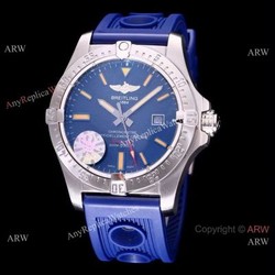 2018 New Breitling Avenger Blackbird Replica Watch  Blue Band w Blue Face