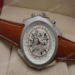 Breitling Bentley B06 Chronograph NEW SS White Face Brown Leather