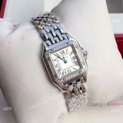 Fake Panthere De Cartier SS Diamond Watch Ladies 22mm