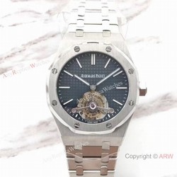 Replica Audemars Piguet Royal Oak Tourbillon Watch Stainless Steel Blue Dial