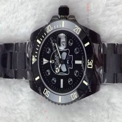 All Black Rolex Mastermind Submariner Watch: Rolex Skull Watch