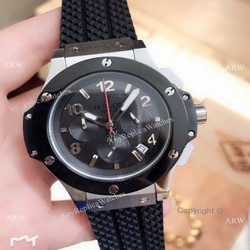 Best Replica Hublot Big Bang Tutti Frutti Chronograph Watch SS Black Bezel