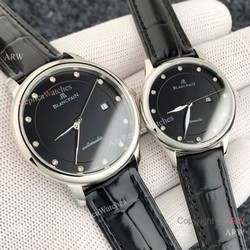 High Quality Copy Blancpain Lovers Watches SS Black Dial