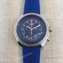 Fake BREITLING Bentley Motors T SS Blue Dial Rubber Watch