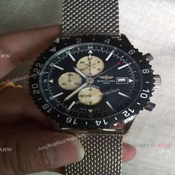New 2016 Breitling CHRONOLINER SS Black Chronograph Dial Replica Watch
