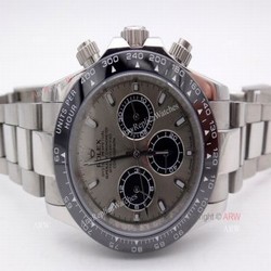 Replica Rolex Cosmograph Daytona Black Ceramic Bezel SS Watch 40mm