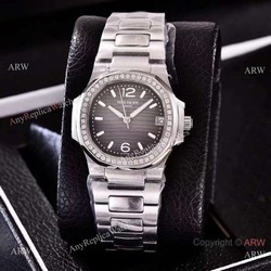Best Copy Nautilus Patek Philippe Gray Face Watch Ladies Swiss Quality