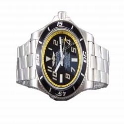 Breitling Superocean Chronometre Abyss Watch Stainless Steel Yellow Inner