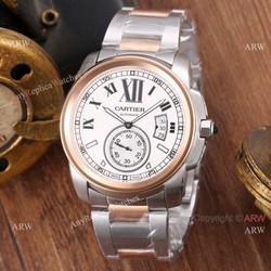 High Quality Replica Cartier Calibre de Cartier 2 Tone Rose Gold Watches