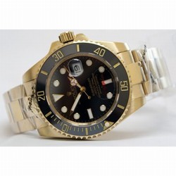 High Quality Replica Rolex Submariner Watch All Gold Black Dial Black Ceramic 40mm