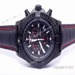 Replica Breitling Watch: Chronometre Certifie 1000m Black &038; Red Chronograph