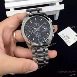 Tissot Stainless Steel Black Dial Replica Watch  T035