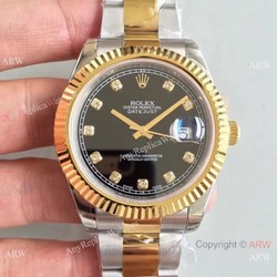 Copy Rolex Datejust 41 Black Two Tone Watch  Swiss Quality