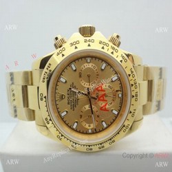 Yellow Gold Rolex Comograph Daytona 40mm Watch  Gold Rolex Daytona Replica Watches