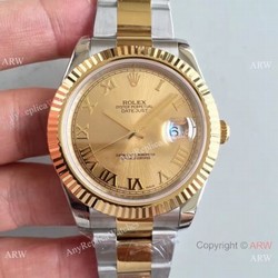 Copy Rolex Datejust II 2-Tone Gold Roman Watch  Buy Replica Watches