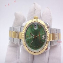 BLACK FRIDAY SALE  Rolex Datejust 31mm Watch Diamond VI 2 Tone Olive Green Face Rolex