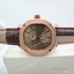 New Style Copy Burberry Lady watch Rose Gold Gray Face