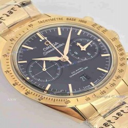 (OM)Copy Swiss Omega Speedmaster Chronograph 9301 Watch All Gold Black
