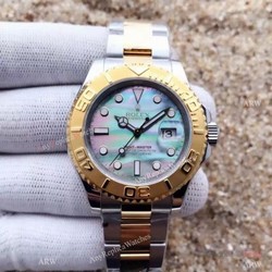 New Yacht-Master Replica Rolex Watch 2-Tone White MOP watch