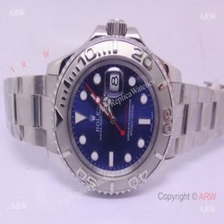 New Upgrade Replica Rolex Yacht-master Stainless Steel Blue Dial Watch