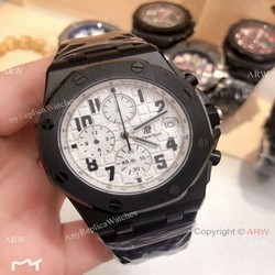 Solid Black Audemars Piguet Royal Oak Offshore Replica Watches Chronograph Dial 42mm