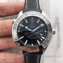 Swiss Copy Omega Seamaster GMT 600m Watch SS New BlackSilver Bezel
