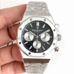 Swiss 7750 Royal Oak Audemars Piguet Replica Watch  Stainless Steel Black Dial