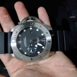 New Copy Panerai Luminor Submersible SS Black Dial Watch  PAM1305