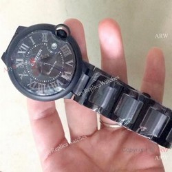 Copy Cartier Ballon Bleu de automatic Watch All Black