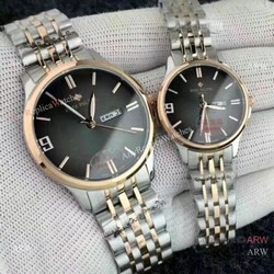 Copy Patek Philippe Calatrava 2-Tone Rose Gold Lovers Watch