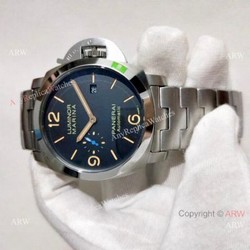 Panerai Luminor Marina Stainless Steel Orange Markers Watch  PAM 1312