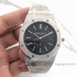Replica Audemars Piguet Royal Oak Stainless Steel Watch 39mm Black Dial