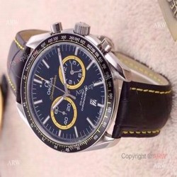 Copy Omega Speedmaster Racing 42mm Watches SS Yellow Sub-dials