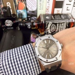 Audemars Piguet Royal Oak Fake Watches  43mm SS Black Rubber Bracelet