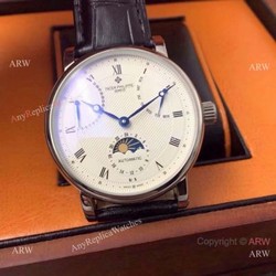 Fake Patek Philippe Geneve Complications Moonphase Copy Watch White Face