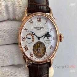 Swiss Copy Patek Philippe Tourbillon Moonphase Power Reserve Watch 42mm