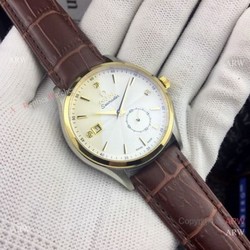 New Omega seamaster 41mm watches Gold Bezel Brown Leather Band