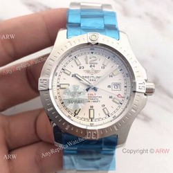 Breitling Colt Automatic 44mm Wrist Watch SS White Dial  Newest Replica